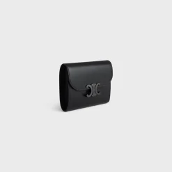 Best Small Flap Wallet TRIOMPHE in Shiny calfskin Women Triomphe | Categories·Wallets