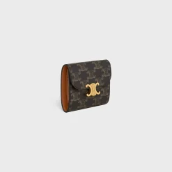 Sale Small Flap Wallet TRIOMPHE in Triomphe Canvas Women Triomphe | Triomphe Canvas