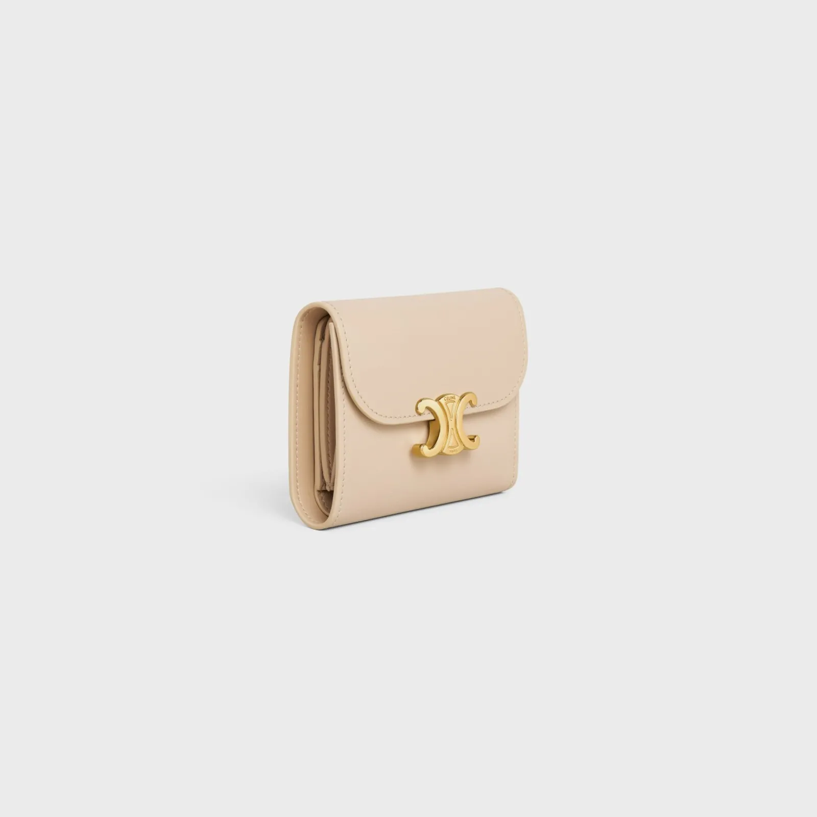 Fashion Small Flap Wallet TRIOMPHE in Shiny calfskin Women Triomphe | Categories·Wallets