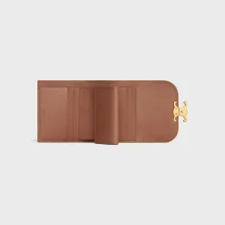 Best Small Flap Wallet TRIOMPHE in Shiny calfskin Women Triomphe | Categories·Wallets