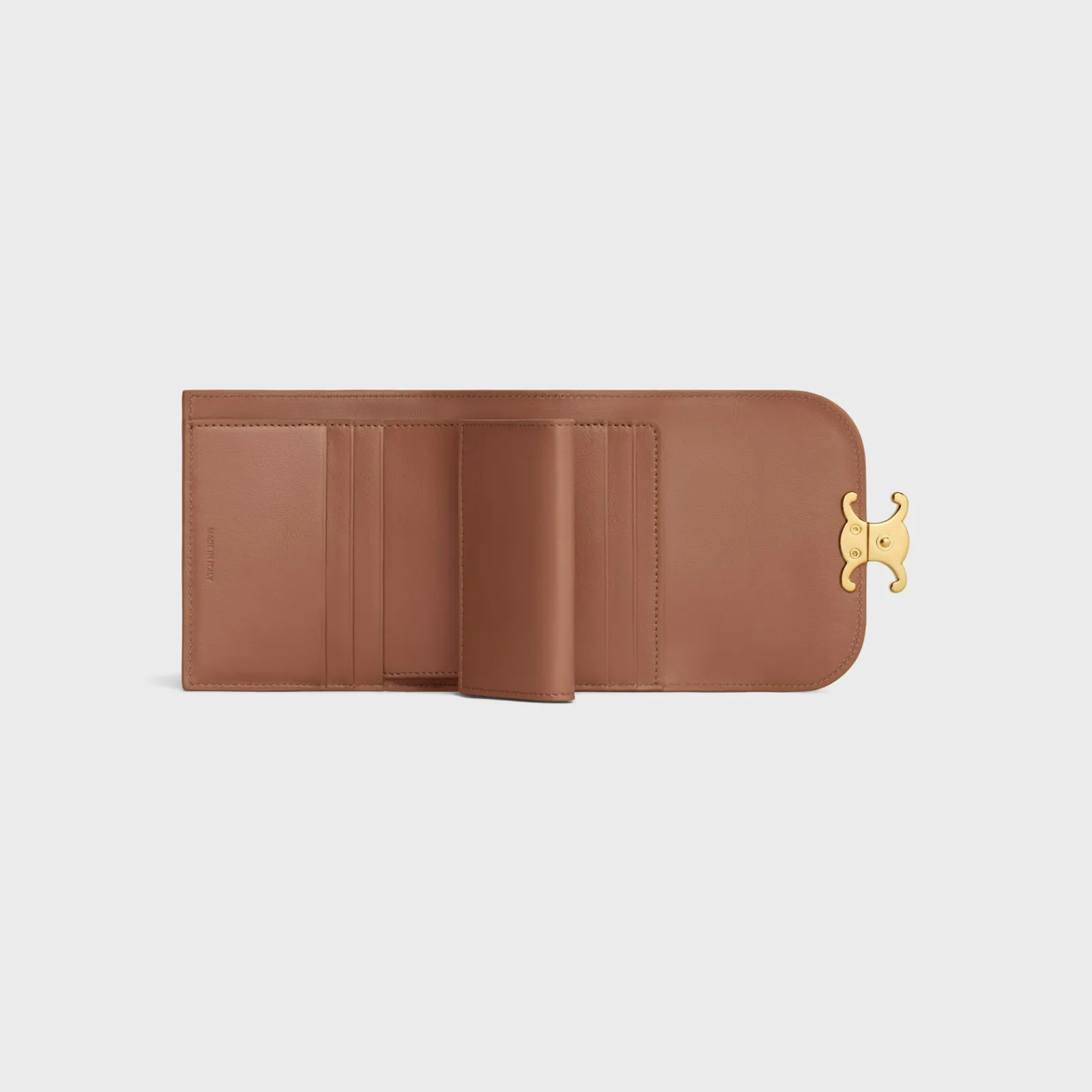 Best Small Flap Wallet TRIOMPHE in Shiny calfskin Women Triomphe | Categories·Wallets