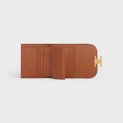 Outlet Small Flap Wallet TRIOMPHE in Shiny Smooth Lambskin Women Triomphe | Categories·Wallets