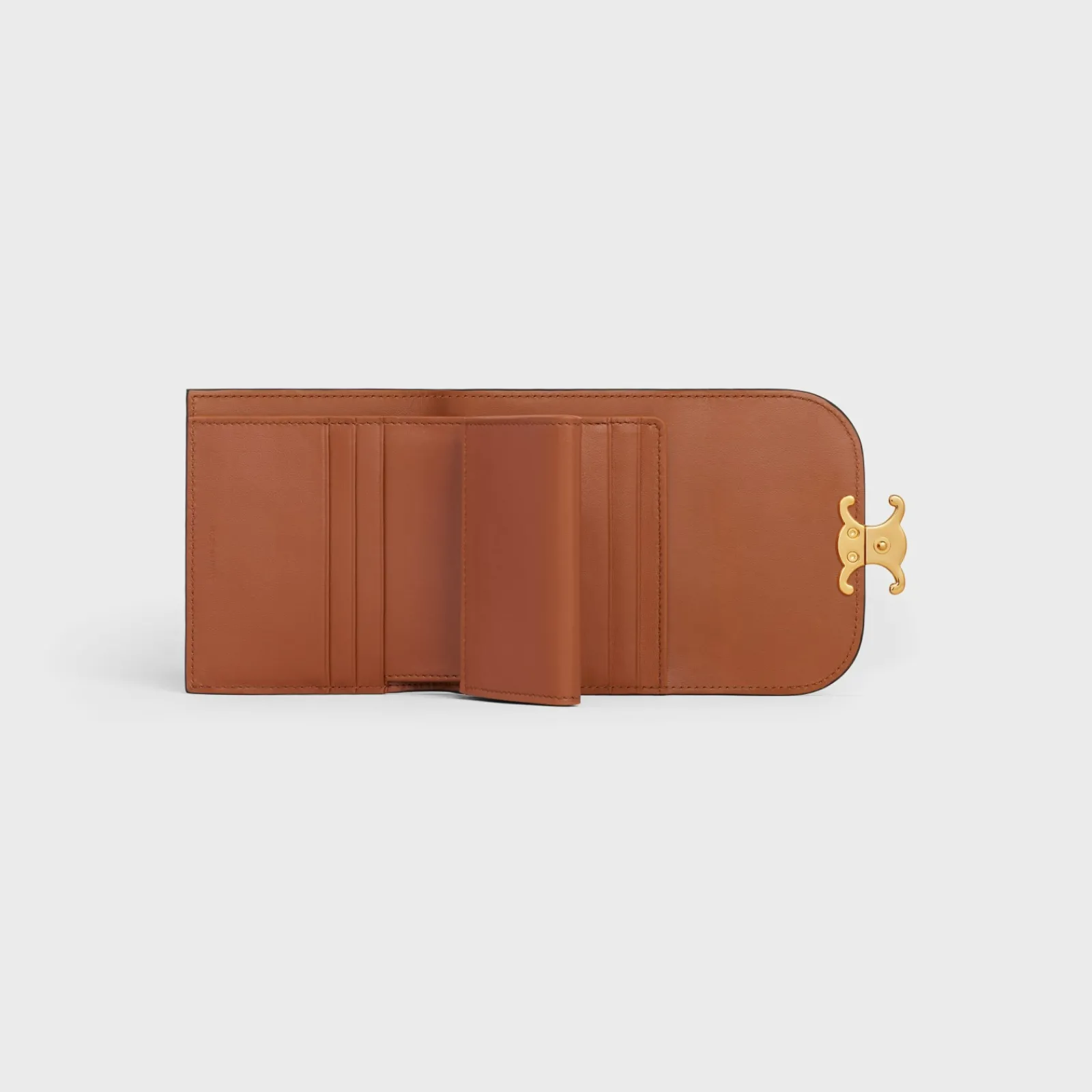 Outlet Small Flap Wallet TRIOMPHE in Shiny Smooth Lambskin Women Triomphe | Categories·Wallets