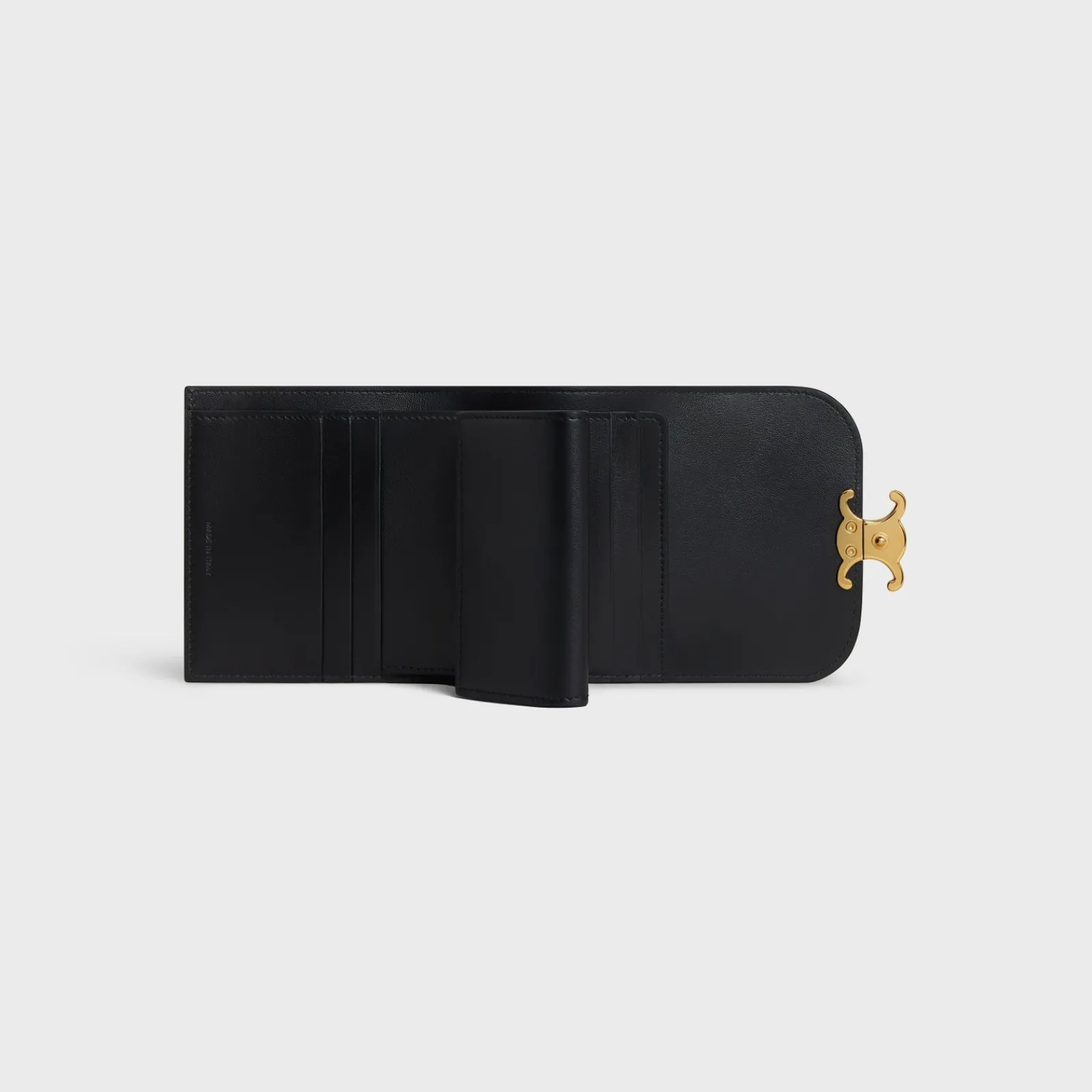 New Small Flap Wallet TRIOMPHE in Shiny calfskin Women Triomphe | Categories·Wallets