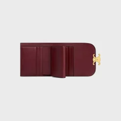 Best Small Flap Wallet TRIOMPHE in Shiny calfskin Women Triomphe | Categories·Wallets
