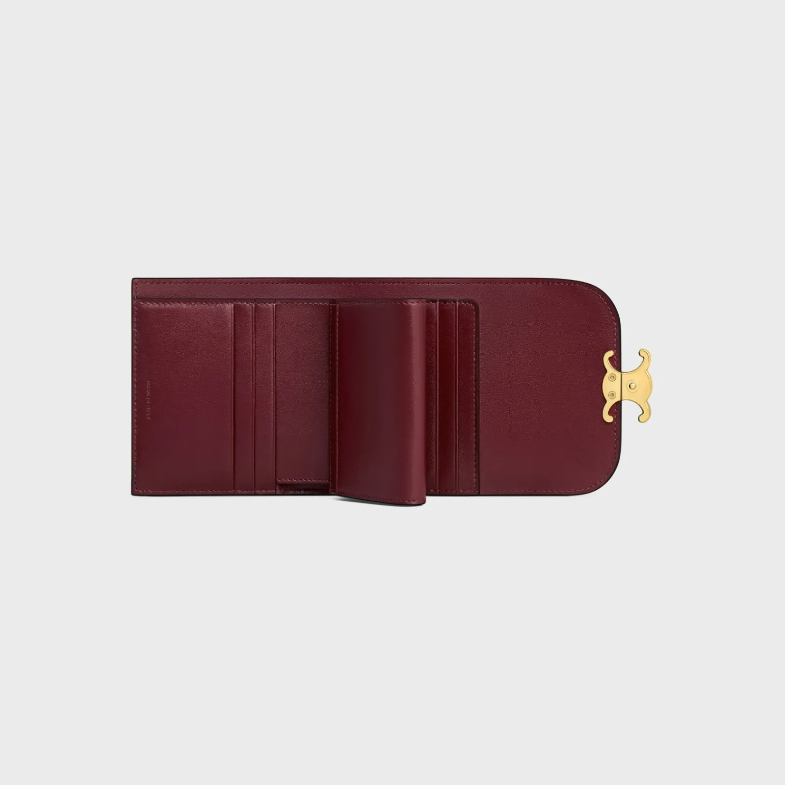Best Small Flap Wallet TRIOMPHE in Shiny calfskin Women Triomphe | Categories·Wallets