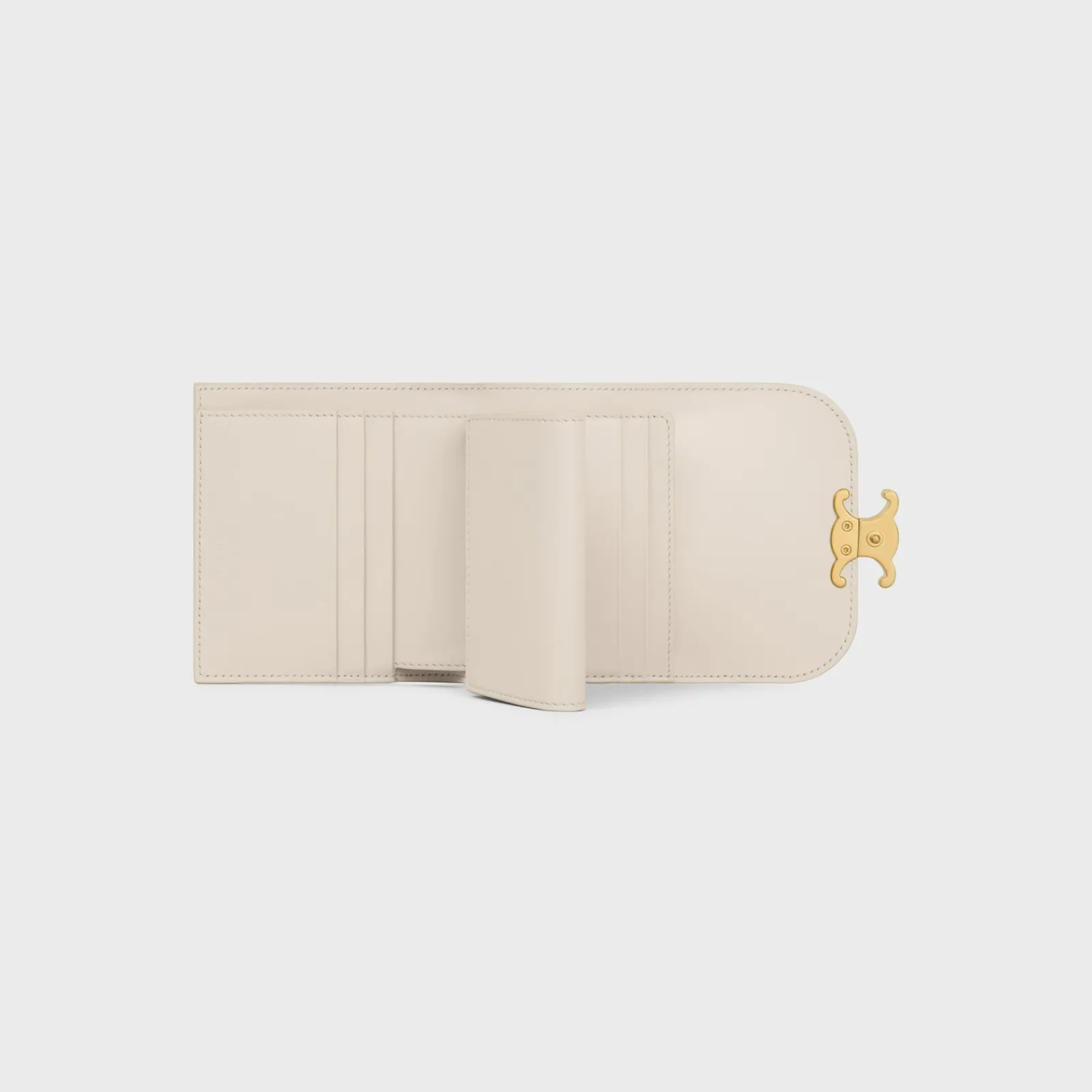 Fashion Small Flap Wallet TRIOMPHE in Shiny calfskin Women Triomphe | Categories·Wallets