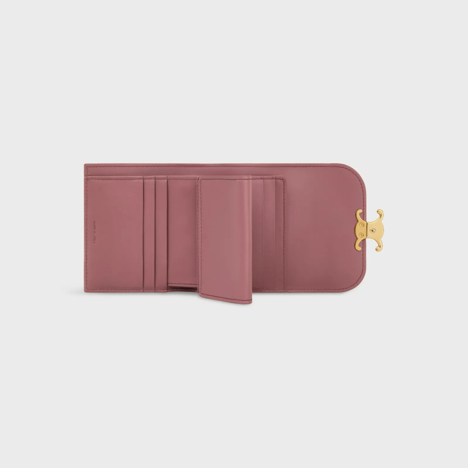 Clearance Small Flap Wallet TRIOMPHE in Shiny calfskin Women Triomphe | Categories·Wallets