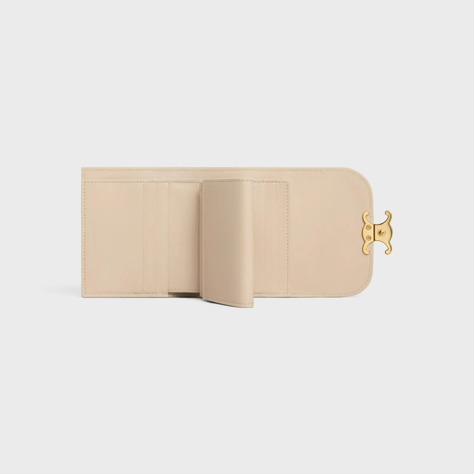 Fashion Small Flap Wallet TRIOMPHE in Shiny calfskin Women Triomphe | Categories·Wallets