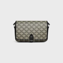 Sale SMALL FOLCO MESSENGER in TRIOMPHE CANVAS AND CALFSKIN Triomphe Canvas | Categories·Cross-Body Bags