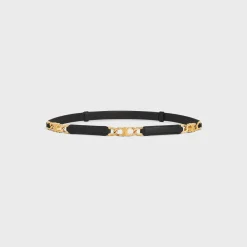 New SMALL GOURMETTE TRIOMPHE ADJUSTABLE BELT in Taurillon Leather Women Other Lines