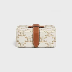 New Small Jewels Case in Triomphe Canvas and Calfskin Beauty Accessories | Travel
