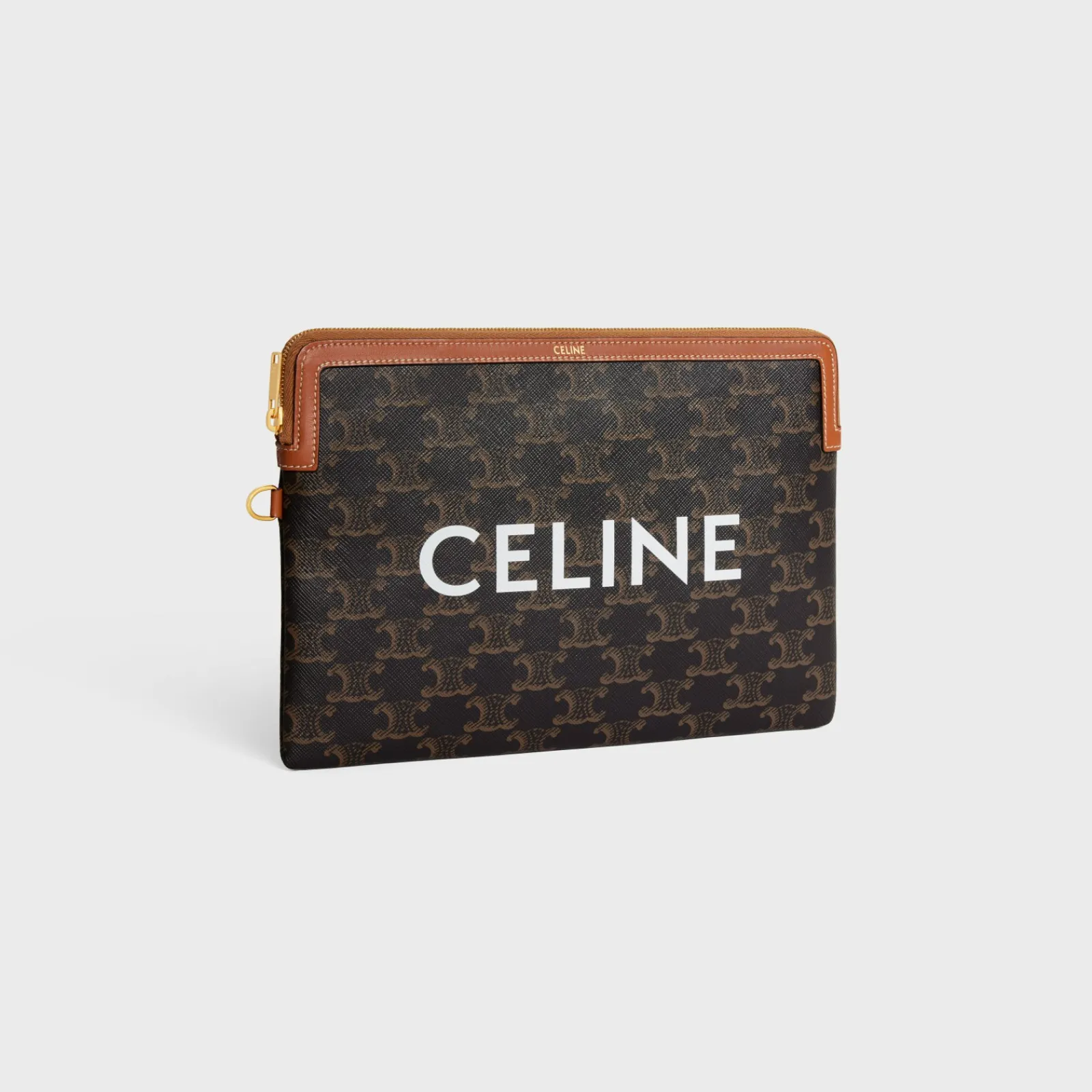 Hot SMALL POUCH WITH STRAP in TRIOMPHE CANVAS WITH PRINT Women Triomphe Canvas | Categories·Pouches And Tech Accessories