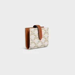 Hot Small Strap Wallet in Triomphe Canvas AND Lambskin Women Triomphe Canvas | Categories·Wallets
