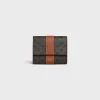 Hot Small Trifold wallet in Triomphe Canvas and Lambskin Women Triomphe Canvas | Categories·Wallets