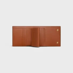 Hot Small Trifold wallet in Triomphe Canvas and Lambskin Women Triomphe Canvas | Categories·Wallets