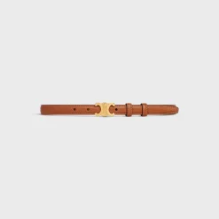Fashion Small Triomphe Belt in Natural Calfskin Women Triomphe