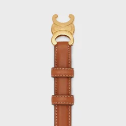Fashion Small Triomphe Belt in Natural Calfskin Women Triomphe