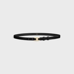 Fashion Small triomphe belt with strass in Taurillon Leather Women Triomphe