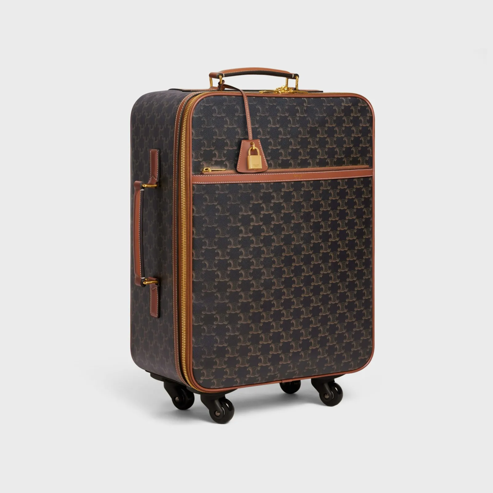 Outlet Small Trolley in Triomphe Canvas and Calfskin Travel