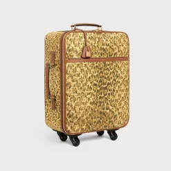 Online Small trolley in triomphe canvas with print and calfskin Travel