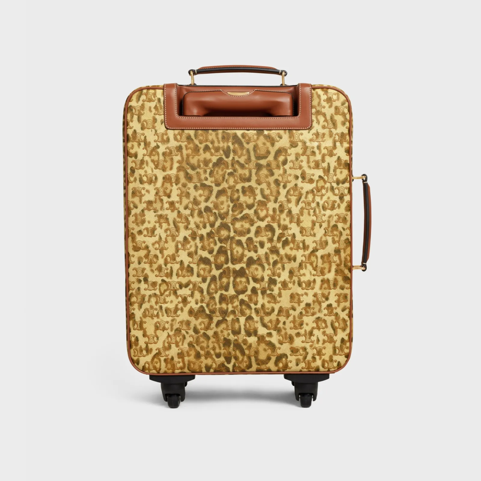 Online Small trolley in triomphe canvas with print and calfskin Travel