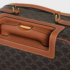 Outlet Small Trolley in Triomphe Canvas and Calfskin Travel
