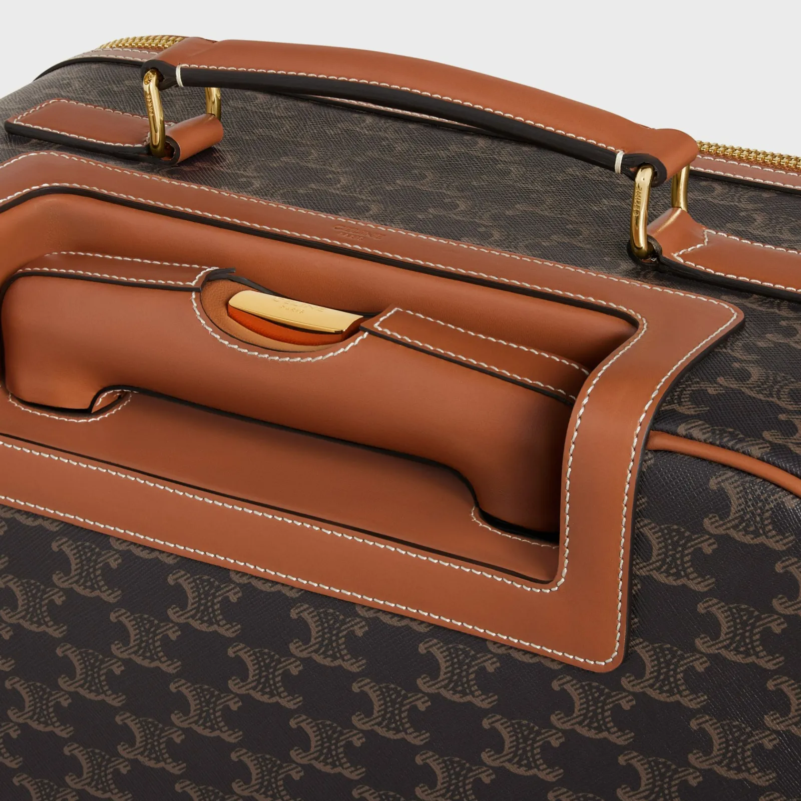 Outlet Small Trolley in Triomphe Canvas and Calfskin Travel