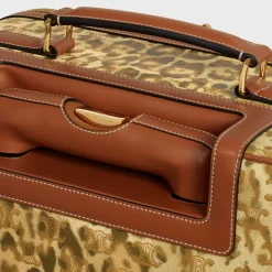 Online Small trolley in triomphe canvas with print and calfskin Travel