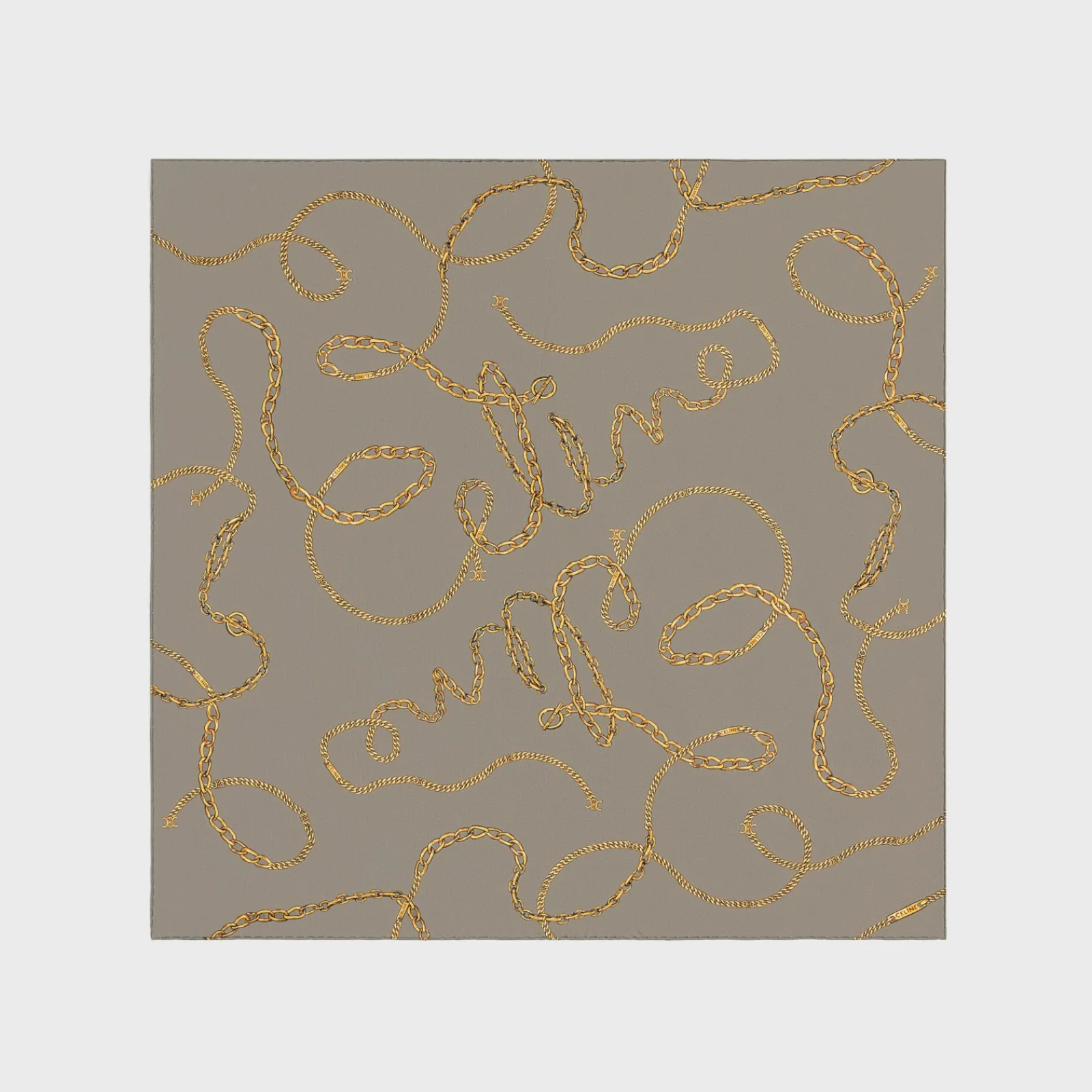 New SQUARE IN CHAIN SILK TWILL Women Silk Scarves