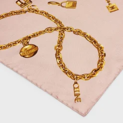 Discount SQUARE IN CHAIN TASSELS SILK TWILL Women Silk Scarves