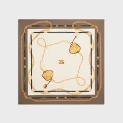 Hot square in coat of arms silk twill Women Silk Scarves