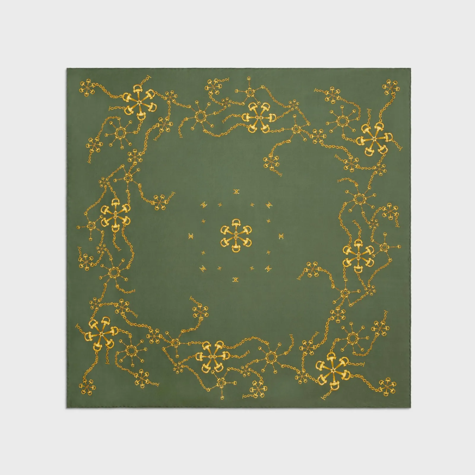 Outlet square in triomphe silk twill Women Silk Scarves