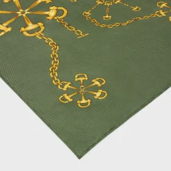 Outlet square in triomphe silk twill Women Silk Scarves