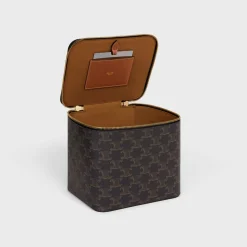 Clearance SQUARE VANITY CASE IN TRIOMPHE CANVAS AND CALFSKIN Travel Sprays | Travel