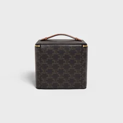 Clearance SQUARE VANITY CASE IN TRIOMPHE CANVAS AND CALFSKIN Travel Sprays | Travel