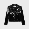 Best straight blouson jacket in patent lambskin leather Women Jackets | Leather And Shearling