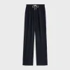 Fashion straight jogging pants in cashmere flannel Women Pants And Shorts