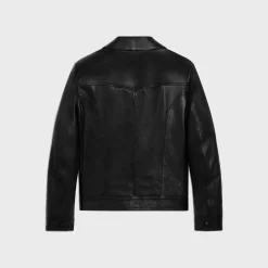 New straight-cut blouson jacket in waxed lambskin Coats & Blousons | Leather