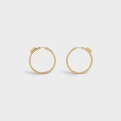 Fashion Systeme Large Hoops in Yellow Gold and Diamonds Women Other Lines | Categories·Earrings