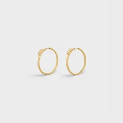 Fashion Systeme Large Hoops in Yellow Gold and Diamonds Women Other Lines | Categories·Earrings