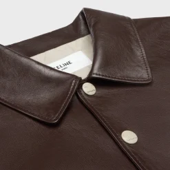 Online teddy jacket with shirt collar in soft lambskin Women Jackets | Leather And Shearling