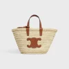 Outlet TEEN CLASSIC PANIER in Palm leaves and Calfskin Women More Lines·Classic Panier | Categories·Top-Handle Bags