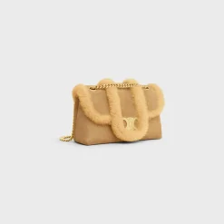 Hot TEEN VICTOIRE BAG in SUEDE CALFSKIN AND SHEARLING Women More Lines·Celine Victoire | Categories·Cross-Body Bags