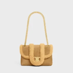 Hot TEEN VICTOIRE BAG in SUEDE CALFSKIN AND SHEARLING Women More Lines·Celine Victoire | Categories·Cross-Body Bags
