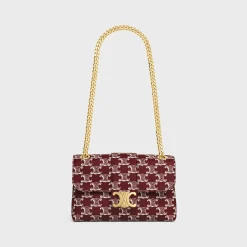 Online TEEN VICTOIRE BAG in TRIOMPHE CANVAS TWO-TONE Women Triomphe Canvas | More Lines·Celine Victoire