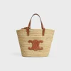 Best TEEN SUPPLE CLASSIC PANIER in Raffia and calfskin Women More Lines·Classic Panier | Categories·Top-Handle Bags