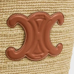 Best TEEN SUPPLE CLASSIC PANIER in Raffia and calfskin Women More Lines·Classic Panier | Categories·Top-Handle Bags
