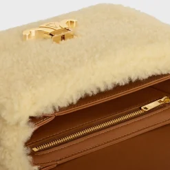 Hot TEEN TRIOMPHE BAG in SHEARLING AND CALFSKIN Women Triomphe | Categories·Cross-Body Bags