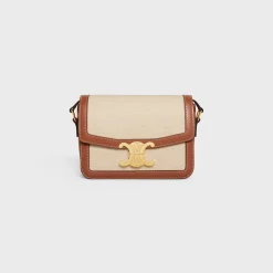 Sale TEEN TRIOMPHE BAG in TEXTILE AND CALFSKIN Women Triomphe | Categories·Cross-Body Bags